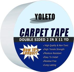 img 4 attached to 🎁 YOLETO Double Sided Carpet Tape: Heavy Duty Adhesive for Area Rugs & Hardwood Floors - Stair Christmas Gifts for Men