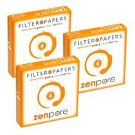 🔬 zenpore фильтровальная бумага для лаборатории с быстрой фильтрацией 90 мм, 9 см - квалификационный класс 4 (набор из 3х 100 дисков) логотип