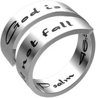 haoflower wrap twist ring: adjustable silver gift bands for girls, teens & women - inspire, encourage & stack with style! logo