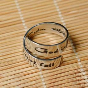 img 3 attached to Оберни кольцо Haoflower Wrap Twist: Регулируемые серебряные подарочные кольца для девочек, девушек и женщин - Вдохновляй, поддерживай и стилизуйся!