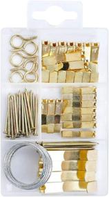 img 4 attached to Complete Picture Hanging Kit - 55pcs with Hooks, Nails, and Wire Included