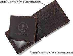 img 3 attached to Custom Engraved Leather Men's Accessories: Wallets, Card Cases & Money Organizers for Boyfriends and Girlfriends