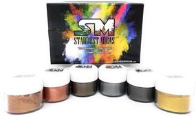 img 4 attached to Stardust Micas Metallic Mica Pigment Powder - Cosmetic Grade Colorant for Soap Making, Epoxy Resin, and Slime Coloring - Vibrant True Colors with Consistent Mica Batches - Metallics Color Set #4