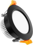 💡 ygs-tech 3 inch dimmable led recessed lighting: ultra warm white, 5w, cri80, black trim - perfect for ceiling lighting (1 pack) logo