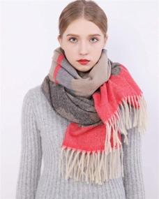 img 2 attached to Women's Oversized Cashmere Pashmina Blanket Scarves - Stylish Accessories for an Extra Cozy Look