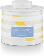 🕯️ illuminate your space with the illume salt cavern marine tin candle – white delight logo