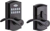 enhance home security with kwikset 99550-004 smart code 955 electronic lever, iron black logo