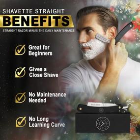 img 3 attached to Top-Rated Shavette Straight Razor – Metal Handle, Replaceable Blade, No Stropping & Honing! Great Starter Blade for a Close and Hygienic Shave. Comes with Sleek Leather Case (Black)