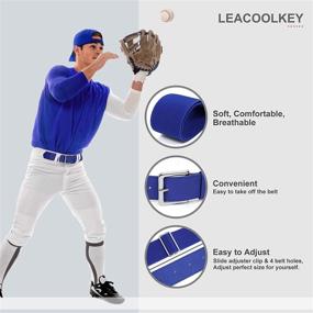 img 3 attached to LEACOOLKEY Adjustable Elastic Comfortable Baseball Men's Accessories