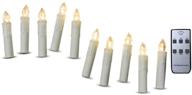 🕯️ flameless mini simulated wax dipped led taper candles with remote and removable clips - ideal for baroque candle chandelier logo