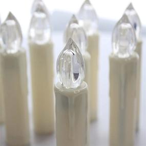 img 2 attached to 🕯️ Flameless Mini Simulated Wax Dipped LED Taper Candles with Remote and Removable Clips - Ideal for Baroque Candle Chandelier