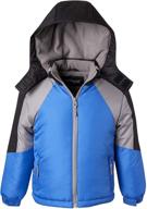 fleece snowboard hooded colorblock winter boys' clothing in jackets & coats logo