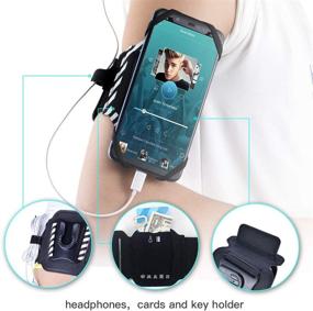 img 3 attached to 📱 Detachable 2-in-1 Cell Phone Armband with Bike Phone Mount - Universal Holder for Running, Hiking, and Biking - 360° Rotatable - Fits 4 to 6.5 Inch Smartphones - Black