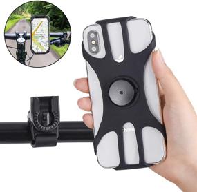 img 2 attached to 📱 Detachable 2-in-1 Cell Phone Armband with Bike Phone Mount - Universal Holder for Running, Hiking, and Biking - 360° Rotatable - Fits 4 to 6.5 Inch Smartphones - Black