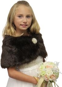img 1 attached to 👰 Faux Fur Flower Girl Wedding Wrap