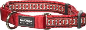 img 2 attached to 🦴 Red Dingo Martingale Reflective Bones Choke Collar: 20mm Size for Effective Training and Increased Visibility