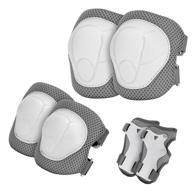 knee pads for kids youth xizeck 3 in 1 kids protective gear set knee and elbow pads with wrist guards for girls boys skating bike scooter skateboard rollerblading (grey) logo