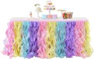 🌈 colorful organza rainbow tablecloth decorations логотип