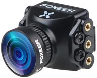 foxeer razer mini fpv camera 1200tvl 2.1mm lens 4:3 fov 125 degree pal ntsc switchable - black, ideal for racing drones logo