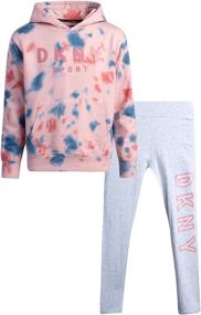 img 4 attached to DKNY Girls Leggings Set Sweatshirt Sports & Fitness