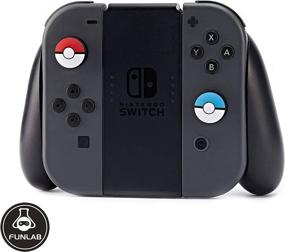 img 3 attached to 🎮 Колпачки для джойстика FUNLAB для консолей Nintendo Switch/Switch OLED - красно-синие, 2 пары, набор силиконовых накладок на пальцы, совместимые с контроллером Switch Lite Joy-Con.