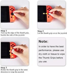 img 1 attached to 🎮 FUNLAB Joystick Cap for Nintendo Switch/Switch OLED Console - Red+Blue, 2 Pairs, Silicone Thumb Grip Set, Compatible with Switch Lite Joy-Con Controller