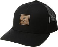 🧢 rvca curved bill snapback mesh trucker hat for men logo