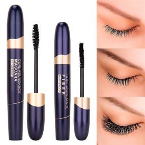 img 3 attached to 👁️ St. Mege 4D Silk Fiber Lash Mascara & Fiber 2-in-1 Set - Best for Thickening, Lengthening, Waterproof & Smudge-Proof, Hypoallergenic - Thicker, Longer Lashes