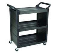 🔳 rubbermaid commercial utility black fg342100bla: durable and versatile storage solution logo