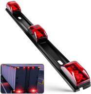 🚦 nilight tl-11 1pc red 9 led id bar marker tail with black stainless steel bracket for truck trailer boat identification light, 2-year warranty logo