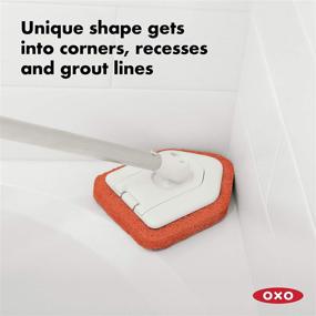 img 1 attached to Enhanced Reach Tub and Tile Scrubber by OXO Good Grips