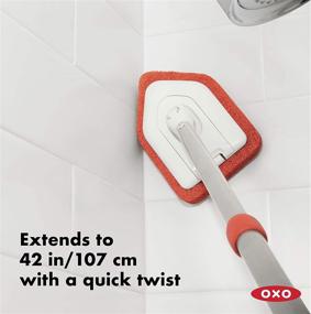 img 3 attached to Enhanced Reach Tub and Tile Scrubber by OXO Good Grips