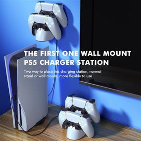 img 3 attached to 🔌 Ultimate PS5 Dualsense Charging Station: Wall Mountable, LED Indicator, Overcharge Protection