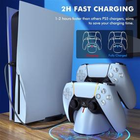 img 2 attached to 🔌 Ultimate PS5 Dualsense Charging Station: Wall Mountable, LED Indicator, Overcharge Protection