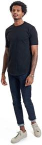 img 4 attached to GOODLIFE Scallop T Shirt Durable Tailored Men's Clothing for T-Shirts & Tanks