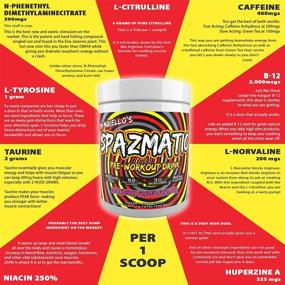 img 2 attached to 🍓 Enhanced Strawberry Spazmatic Preworkout by Tim Muriello - 400mg of Invigorating Caffeine - Power-packed with 6g of Pure Citrulline for Optimal Muscle Pumps - Rapid-Action Mental Focus - 30 Full Servings - Ultimate All-In-One-Scoop Formula