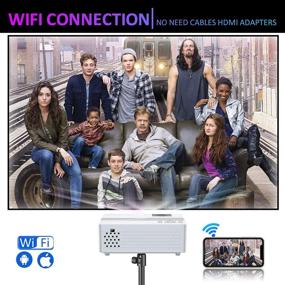 img 3 attached to 📽️ Erosmate WiFi проектор: улучшенный мини-проектор для iPhone с увеличенным сроком службы светодиодной лампы и превосходным HD 720P беспроводным зеркалированием - совместим с Android/iOS/HDMI/USB/SD/VGA/TV Stick.