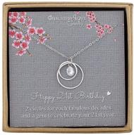 daughter's 21st birthday: sterling silver infinity 2 circle necklace – perfect gift for her! logo