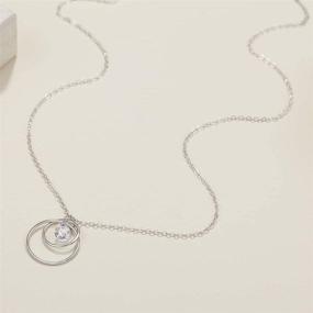 img 1 attached to Daughter's 21st Birthday: Sterling Silver Infinity 2 Circle Necklace – Perfect Gift for Her!