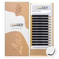 💫 lashview super matte split tips eyelash extension mink black individual ellipse flat lashes 0.20mm c curl mix tray logo