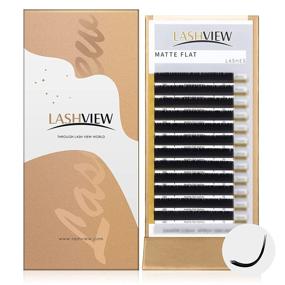 img 4 attached to 💫 LASHVIEW SUPER MATTE Разделенные кончики наращивания ресниц из натурального меха, черные индивидуальные плоские ресницы Ellipse 0,20 мм C из смесовой коробочки.