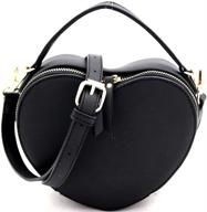 womens leather handle crossbody satchel: stylish handbags, wallets & more! logo