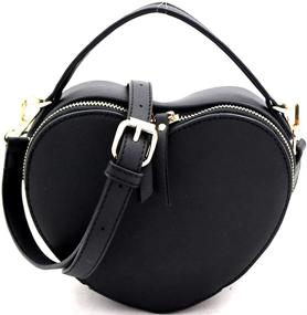 img 4 attached to Womens Leather Handle Crossbody Satchel: Stylish Handbags, Wallets & More!