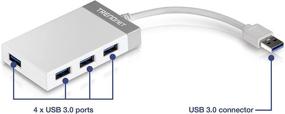 img 3 attached to TRENDnet TU3-H4E 4-Портовый Компактный Мини-хаб USB 3.0 с встроенным USB 3.0 кабелем, Подключение и Использование мгновенно – Совместим с Linux, Windows, Mac, Nintendo Switch – Обратная совместимость с USB 2.0