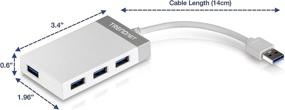 img 2 attached to TRENDnet TU3-H4E 4-Портовый Компактный Мини-хаб USB 3.0 с встроенным USB 3.0 кабелем, Подключение и Использование мгновенно – Совместим с Linux, Windows, Mac, Nintendo Switch – Обратная совместимость с USB 2.0