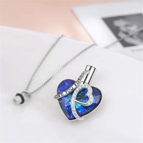 img 4 attached to 💎 AOBOCO Heart Urn Necklace - S925 Sterling Silver Cremation Jewelry for Ashes with Austrian Crystal Embellishments - Fine Keepsake Memorial Pendant (Package includes Necklace/Pin/Funnel)