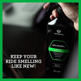 img 2 attached to 🚗 TriNova New Car Smell Air Freshener - Deodorizer Spray and Odor Eliminator Fresh Scent, Ideal for Cars or Trucks. 18oz