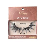 🍑 v luxe real mink eyelashes in peach echo (vlec05) logo