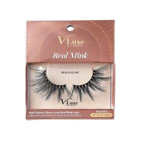 img 4 attached to 🍑 V Luxe Real Mink Eyelashes in Peach Echo (VLEC05)