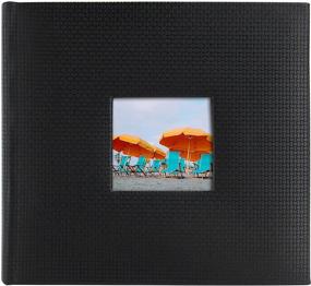 img 4 attached to 📸 Golden State Art Family Holiday Photo Album: 200 Pocket Large Capacity Book for Christmas, Vacation & Anniversary Photography (Black, Faux Leather Cover)